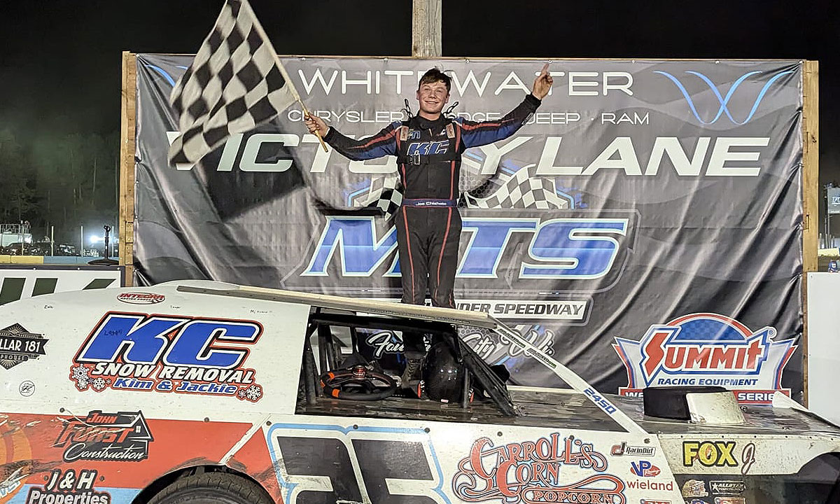 Joe Chisholm won the KevkoRacing.com USRA Modified main event.